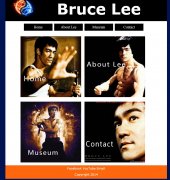 Bruce Lee 李小龙武打明星人物介绍网站英文版本9页面版本A