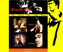 Bruce Lee 李小龙武打明星人物介绍网站英文版本 9页面版本C