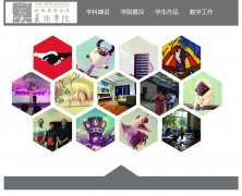 杭州师范大学 美术学院 单页面 设计简约 技术简单