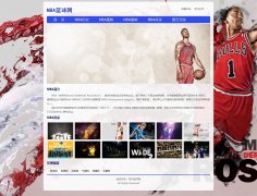 NBA篮球网 18页面 体育NBA篮球主题 带设计说明 留言表单 带背景音乐 简单脱俗