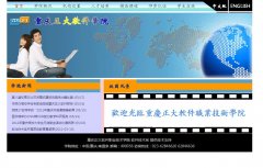 重庆正大软件职业技术学院 单页面 简单学校主题 带flash动画 PSD设计稿