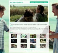 请以你的名字呼唤我 4页面 电影主题 带背景音乐 排版简单