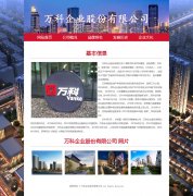 万科企业股份有限公司 5页面 房地产企业介绍  带设计说明 