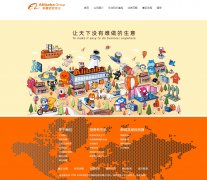 阿里巴巴集团 6页面  公司集团企业主题  带设计说明 登录表单