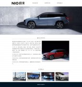 NIO 蔚来汽车 3页面 新能源电动汽车企业主题 带设计说明 