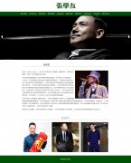 张学友 11页面 人物明星主题  带设计说明 jquery图片轮播特效 滚动文字  asp+access数据库注册登录留言功能
