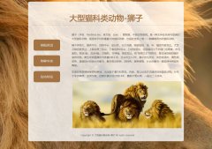 大型猫科类动物-狮子 3页面 动物科普主题