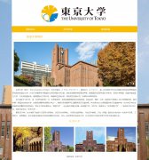 东京大学 3页面 日本国立大学 国际名校 学校介绍 HTML5+CSS3布局  带设计说明 J