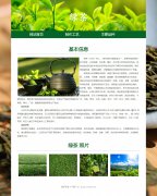 绿茶 3页面 茶叶主题  带设计说明 