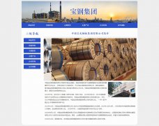 中国宝武钢铁集团有限公司 6页面 宝钢集团 企业国企 HTML5  带设计说明 JS图片轮播特效