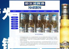 哈尔滨啤酒集团有限公司 6页面 中国最早啤酒品牌 啤酒酿造企业 HTML5 带设计说明 JS图片轮播特效 登录表单