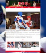 跆拳道 6页面 奥运会正式体育比赛项目之一 格斗运动 HTML5 带设计说明 背景音乐 JS图片轮播特效