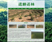 退耕还林 9页面 碳中和目标 环保 改善生态环境 带JS图片轮播特效 注册登录留言