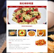 美味家常菜-西红柿炒鸡蛋 6页面 番茄炒蛋 美食介绍 带设计说明 JS图片轮播特效 注册表单