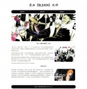 漫画《BLEACH》死神  单页面 动漫漫画主题  HTML5+CSS3 带设计说明 