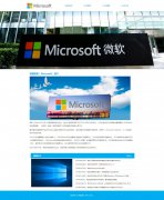 美国微软（Microsoft）4页面 美国跨国科技企业 电脑软件提供商 世界品牌500强 带