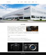 索尼 6页面 Sony Corporation 日本大型综合性跨国企业集团 数码产品公司  带设计说明 注册表单
