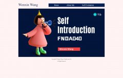 Wenxin Wang 3页面 个人博客 留学生英文主题  HTML5  @media  响应式布局