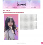 Iris’ Journal 4页面 留学生英文个人博客作品展示模板 HTML5  @media响应式布局