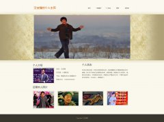 王宝强的个人主页 5页面 带留言表单