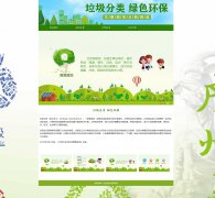 垃圾分类 绿色环保 7页面 环保公益宣传 HTML5+css3 带设计说明 JS图片轮播特效 