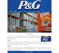 宝洁有限公司 Html5 11页面 Procter & Gamble 日用消费品企业主题  带设计说明 jquer