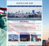 美利坚合众国-美国 10页面 HTML5 国家介绍 php+mysql数据库 注册登录留言功能 adm