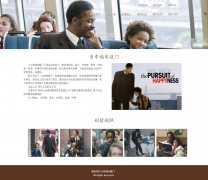 当幸福来敲门 10页面 励志电影 介绍 带设计说明 php+mysql数据库 注册登录留言功
