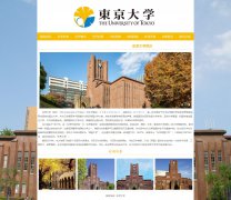 东京大学 10页面 世界名校 学校介绍 HTML5+css3 布局  带设计说明 滚动文字 JS轮播