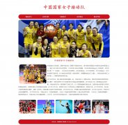 中国国家女子排球队 5页面 中国女排 体育团队 HTML5+CSS3布局  带设计说明  ASP+