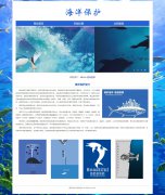 海洋保护 3页面 环境保护 海洋环保 带设计说明 JS图片轮播特效 动态php+mysql 注