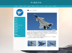 歼-20战斗机 15页面 第五代隐形战斗机 HTML5 带设计说明 JS图片轮播特效  ASP+access数据库 注册登录留言功能 用户权限管理 管理员 用户管理 留言管理 搜索查看修改删除功能（增删查改）
