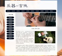 乐器-吉他 19页 世界著名三大乐器  HTML5 带设计说明 JS轮播特效 ASP+ACCESS数据库 注册登录留言 用户权限管理 admin管理员 新闻发布 新闻管理 用户管理 留言管理 搜索查看修改删除功能(增删查改)