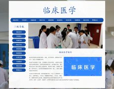 临床医学 19页 学科专业介绍 HTML5 带设计说明 JS轮播特效  ASP+ACCESS数据库 注册登录留言 用户权限管理 admin管理员 新闻发布 新闻管理 用户管理 留言管理 搜索查看修改删除功能(增删查改)