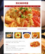 美味家常菜-西红柿炒鸡蛋 18页面 番茄炒蛋 美食介绍 带设计说明  ASP+ACCESS数据