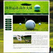 体育运动-高尔夫球 15页面 HTML5 带设计说明 JS轮播特效 ASP+ACCESS数据库 注册登录