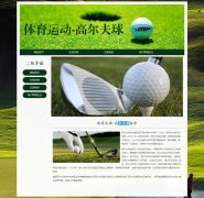体育运动-高尔夫球 6页面 HTML5 带设计说明 JS图片轮播特效  ASP+ACCESS数据库 注册登录功能 用户权限管理 admin管理员修改用户信息功能