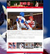 跆拳道 11页 奥运会比赛项目 格斗运动 HTML5  带设计说明 背景音乐 JS图片轮播特